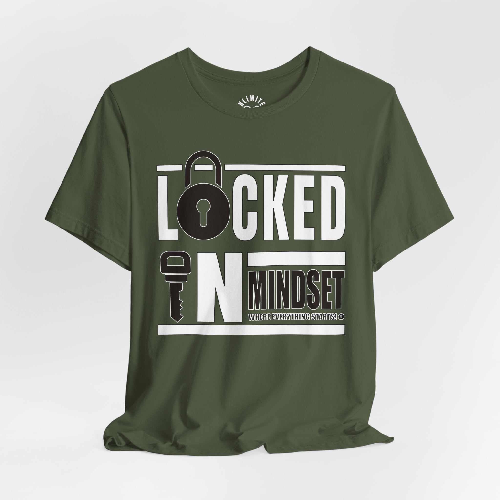 Locked In Mindset T-Shirt (White & Black)