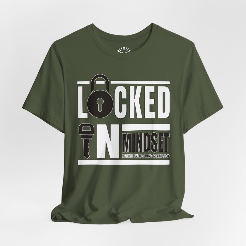 Locked In Mindset T-Shirt (White & Black)