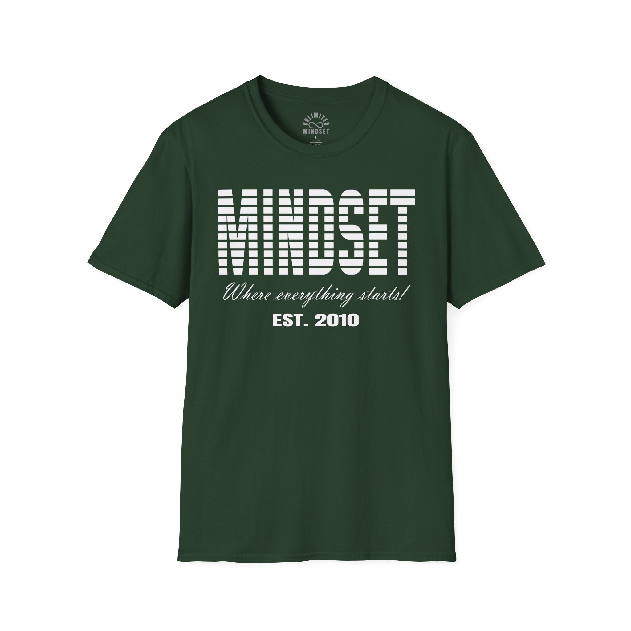 Mindset, Where Everything Starts T-Shirt (EST. 2010) - White