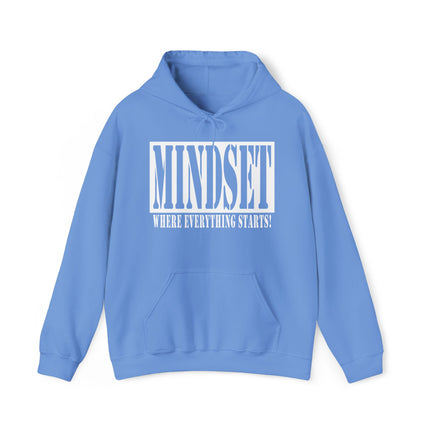 Mindset Stencil White Logo Hoodies