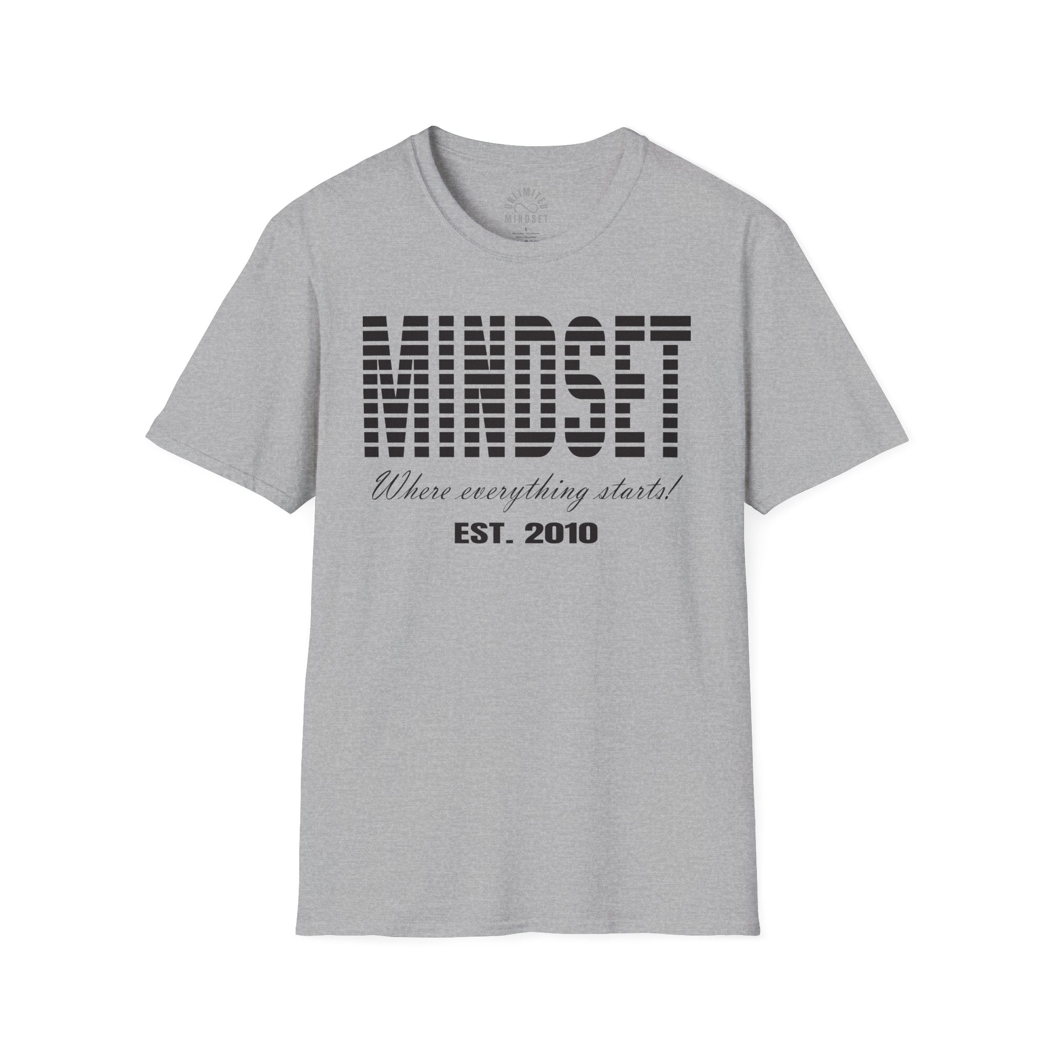Mindset, Where Everything Starts T-Shirt (EST. 2010) - Black