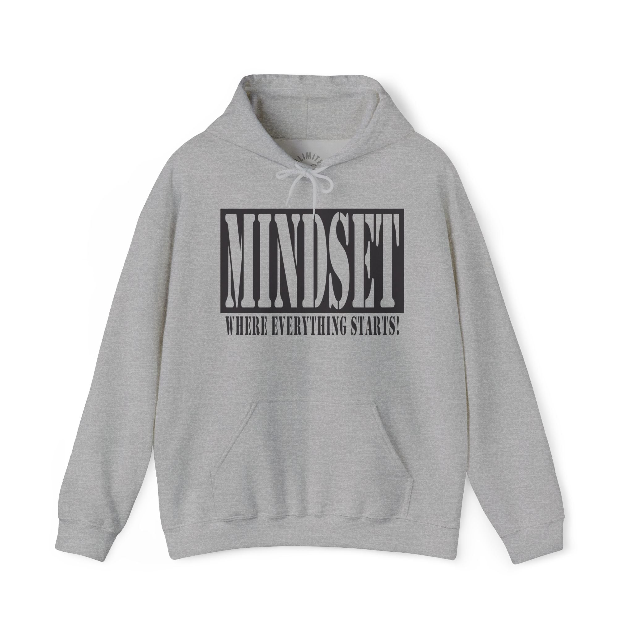 Mindset Stencil Black Logo Hoodies